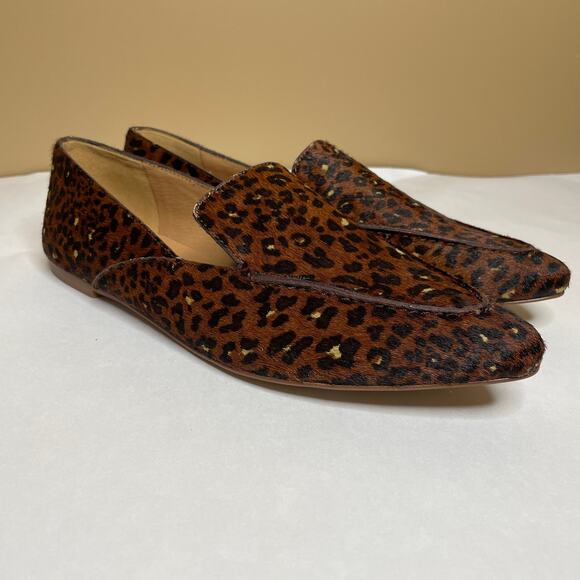 Madewell The Frances Skimmer Leopard Brown Black Flats Loafers 9.5 - Picture 2 of 11
